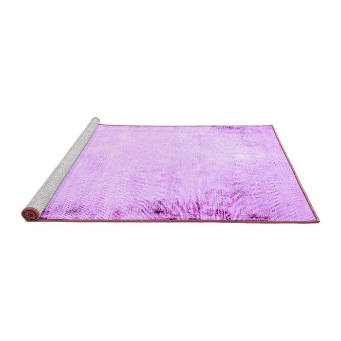 Sideview of Machine Washable Solid Purple Modern Area Rugs, wshabs1975pur