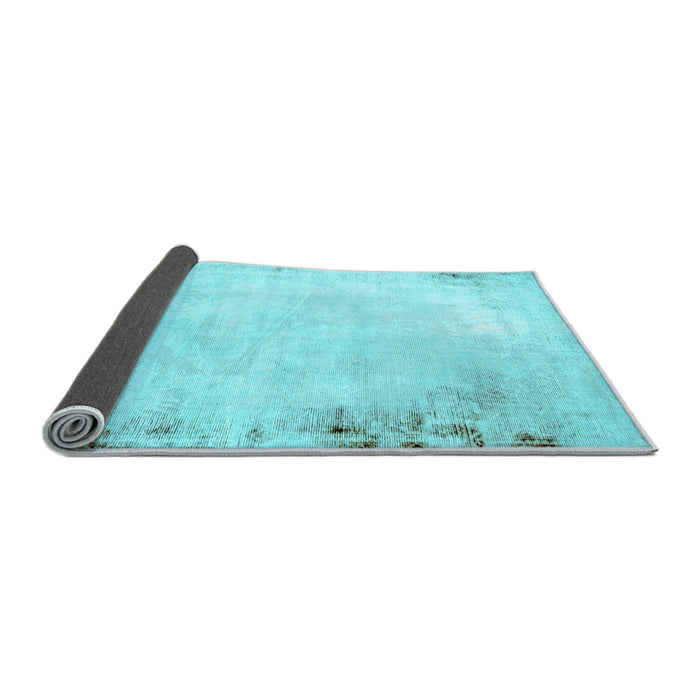 Sideview of Solid Light Blue Modern Rug, abs1975lblu
