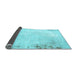 Sideview of Solid Light Blue Modern Rug, abs1975lblu