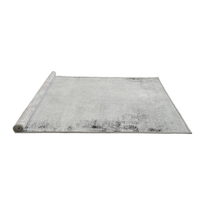 Sideview of Machine Washable Solid Gray Modern Rug, wshabs1975gry