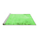 Sideview of Machine Washable Solid Green Modern Area Rugs, wshabs1975grn