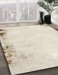 Abstract Tan Brown Solid Rug, abs1975