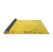 Sideview of Solid Yellow Modern Rug, abs1975yw