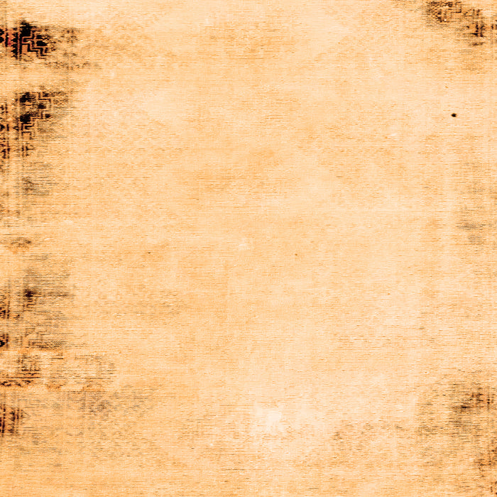 Square Machine Washable Solid Orange Modern Area Rugs, wshabs1975org