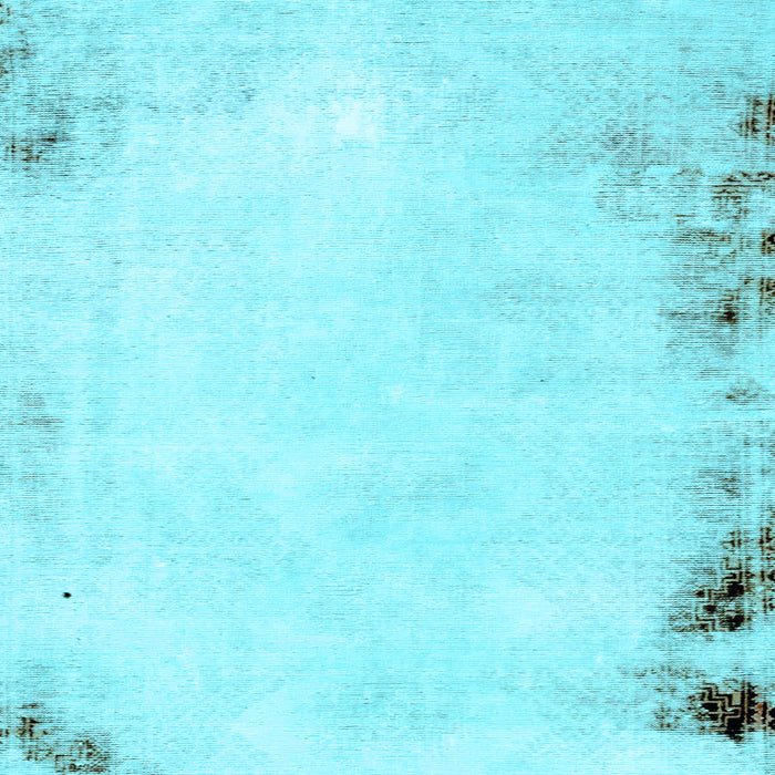 Square Machine Washable Solid Light Blue Modern Rug, wshabs1975lblu