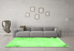 Machine Washable Solid Green Modern Area Rugs in a Living Room,, wshabs1975grn