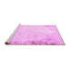 Sideview of Machine Washable Solid Pink Modern Rug, wshabs1975pnk