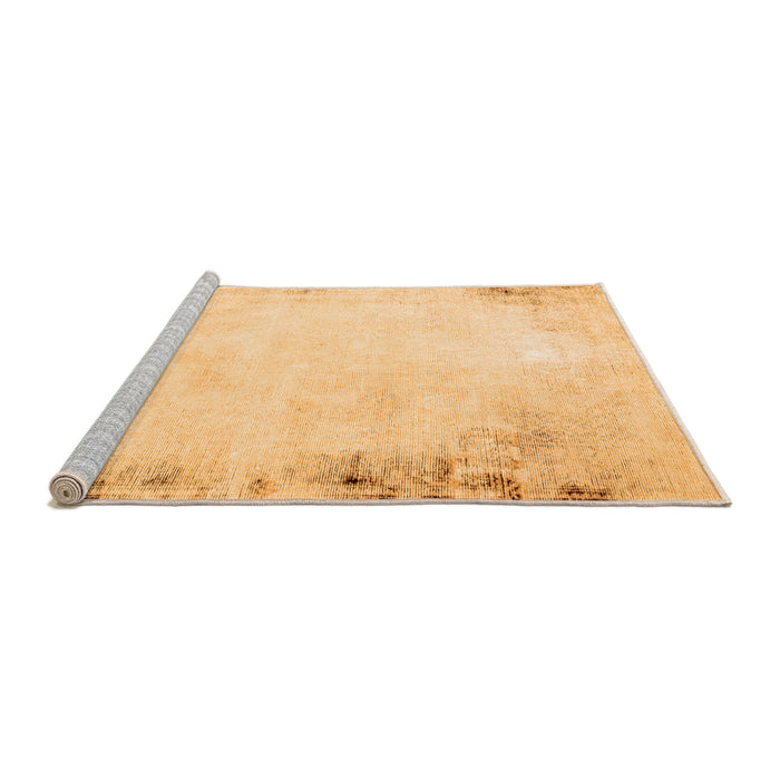 Sideview of Machine Washable Solid Orange Modern Area Rugs, wshabs1975org