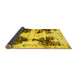 Sideview of Abstract Yellow Modern Rug, abs1976yw