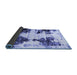 Sideview of Abstract Blue Modern Rug, abs1976blu