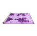 Sideview of Machine Washable Abstract Purple Modern Area Rugs, wshabs1976pur