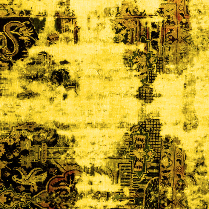 Machine Washable Abstract Yellow Modern Rug, wshabs1976yw