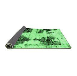 Sideview of Abstract Emerald Green Modern Rug, abs1976emgrn