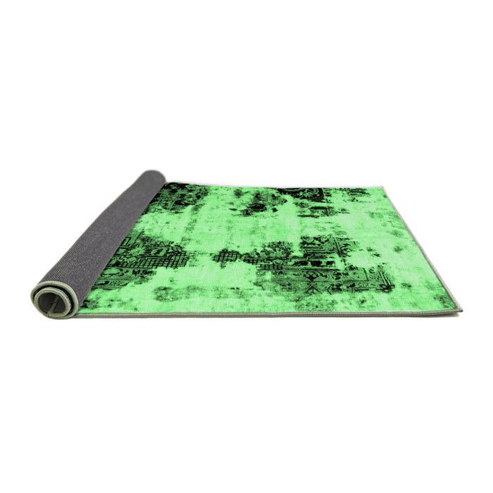 Sideview of Abstract Emerald Green Modern Rug, abs1976emgrn