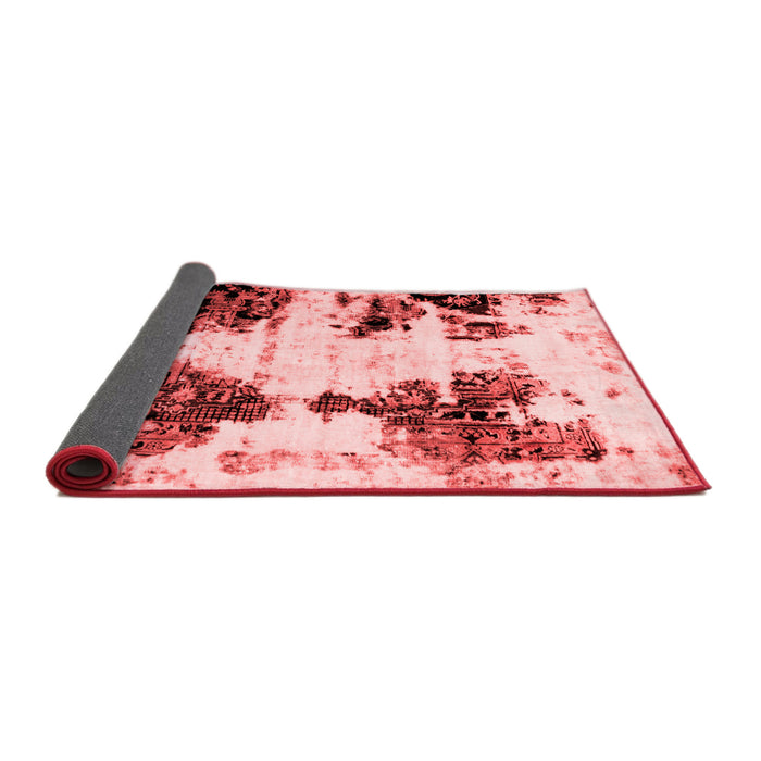 Abstract Red Modern Area Rugs