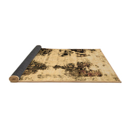 Sideview of Abstract Brown Modern Rug, abs1976brn