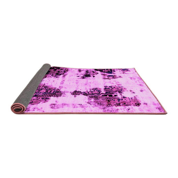 Sideview of Abstract Pink Modern Rug, abs1976pnk