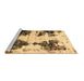 Sideview of Machine Washable Abstract Brown Modern Rug, wshabs1976brn