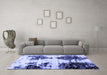 Machine Washable Abstract Blue Modern Rug in a Living Room, wshabs1976blu