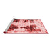 Modern Red Washable Rugs