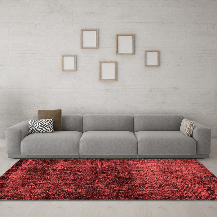 Bohemian Red Washable Rugs