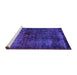 Sideview of Machine Washable Persian Purple Bohemian Area Rugs, wshabs1977pur