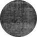 Round Persian Gray Bohemian Rug, abs1977gry