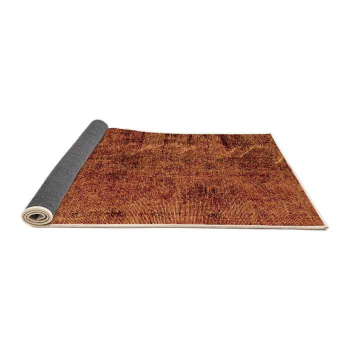 Sideview of Abstract Orange Modern Rug, abs1978org