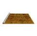 Sideview of Machine Washable Abstract Yellow Modern Rug, wshabs1978yw