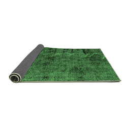 Sideview of Abstract Emerald Green Modern Rug, abs1978emgrn