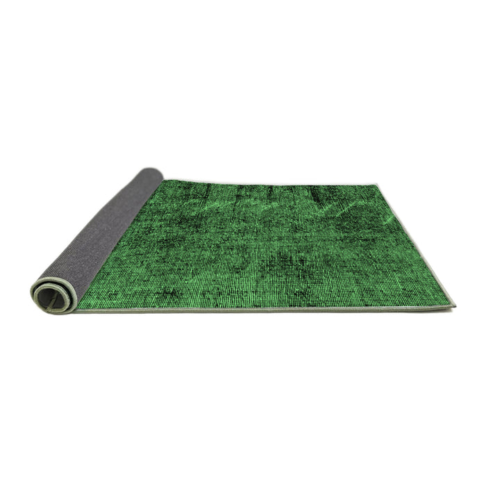 Sideview of Abstract Emerald Green Modern Rug, abs1978emgrn