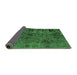 Sideview of Abstract Emerald Green Modern Rug, abs1978emgrn