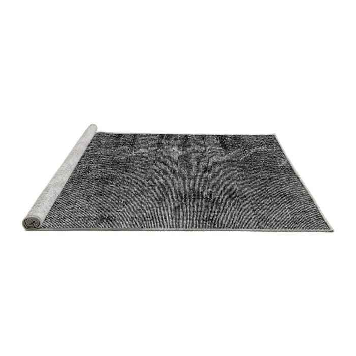 Sideview of Machine Washable Abstract Gray Modern Rug, wshabs1978gry