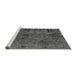 Sideview of Machine Washable Abstract Gray Modern Rug, wshabs1978gry