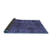 Sideview of Abstract Blue Modern Rug, abs1978blu