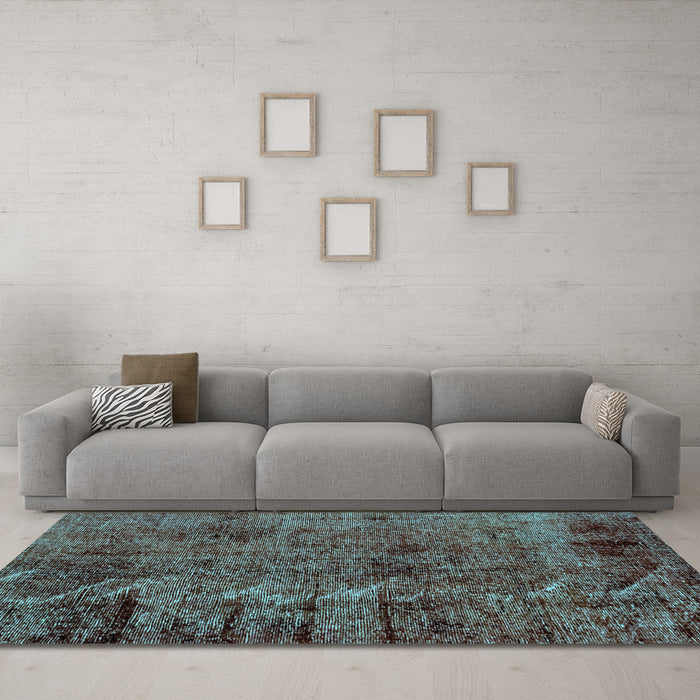 Machine Washable Abstract Light Blue Modern Rug in a Living Room, wshabs1978lblu