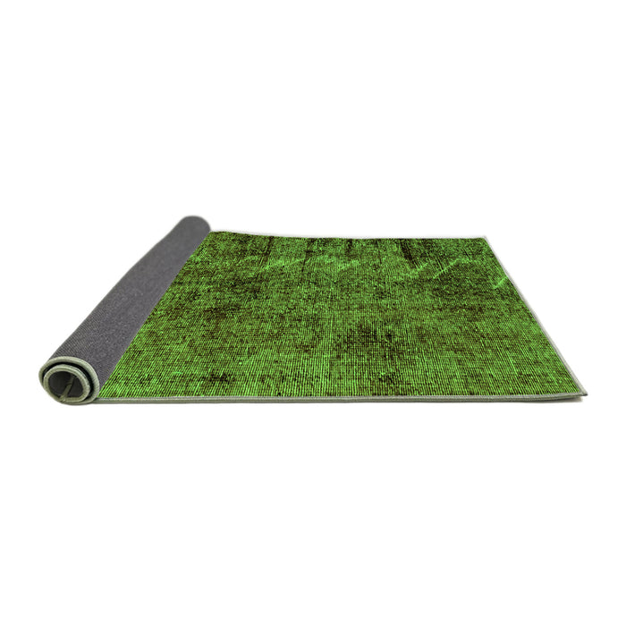 Sideview of Abstract Green Modern Rug, abs1978grn