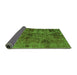 Sideview of Abstract Green Modern Rug, abs1978grn