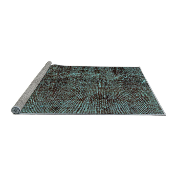 Sideview of Machine Washable Abstract Light Blue Modern Rug, wshabs1978lblu