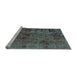 Sideview of Machine Washable Abstract Light Blue Modern Rug, wshabs1978lblu