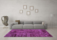 Machine Washable Abstract Purple Modern Rug, wshabs1978pur