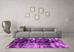 Machine Washable Abstract Pink Modern Rug in a Living Room, wshabs1979pnk