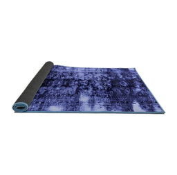 Sideview of Abstract Blue Modern Rug, abs1979blu