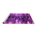 Sideview of Machine Washable Abstract Pink Modern Rug, wshabs1979pnk