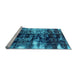 Sideview of Machine Washable Abstract Light Blue Modern Rug, wshabs1979lblu