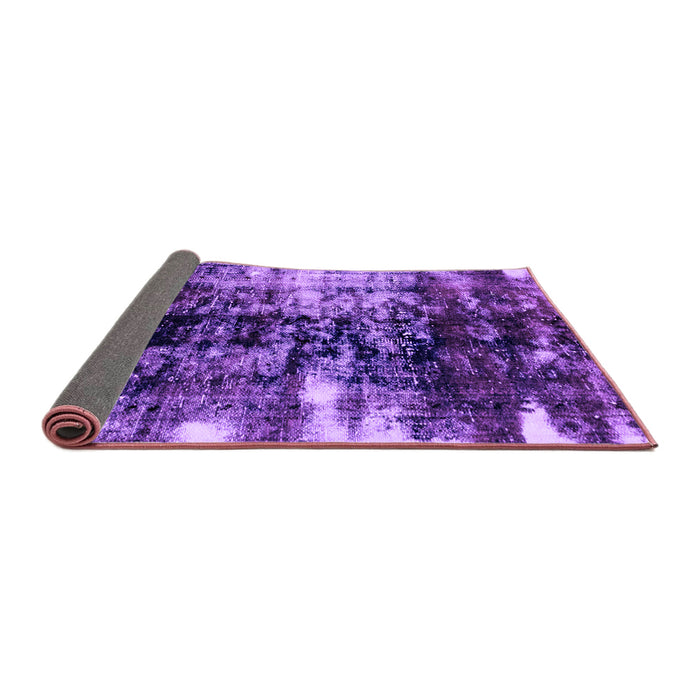 Sideview of Abstract Purple Modern Rug, abs1979pur
