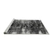 Sideview of Machine Washable Abstract Gray Modern Rug, wshabs1979gry