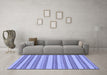 Machine Washable Solid Blue Modern Rug in a Living Room, wshabs197blu