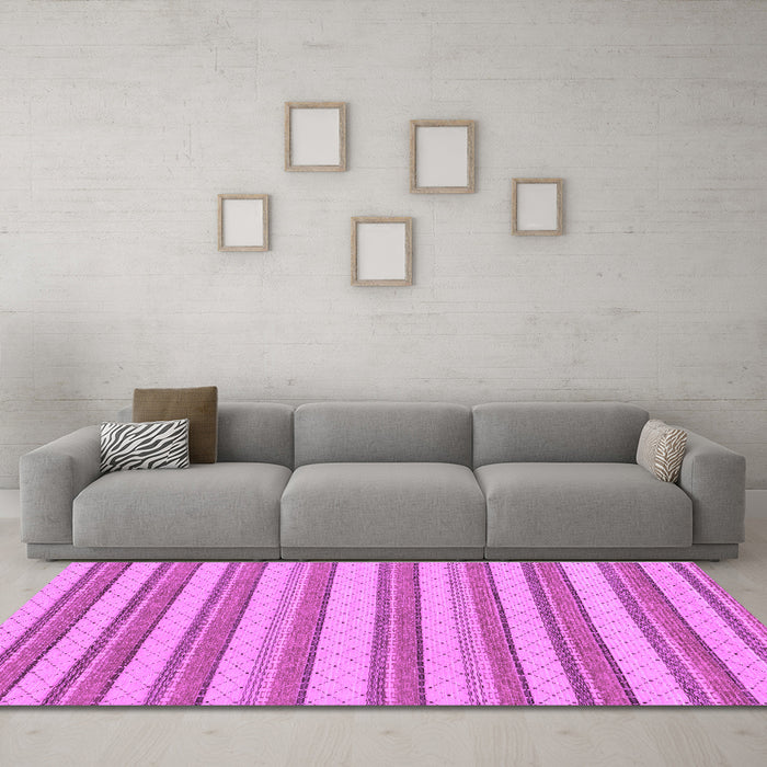 Machine Washable Solid Purple Modern Area Rugs in a Living Room, wshabs197pur