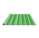 Sideview of Machine Washable Solid Emerald Green Modern Area Rugs, wshabs197emgrn